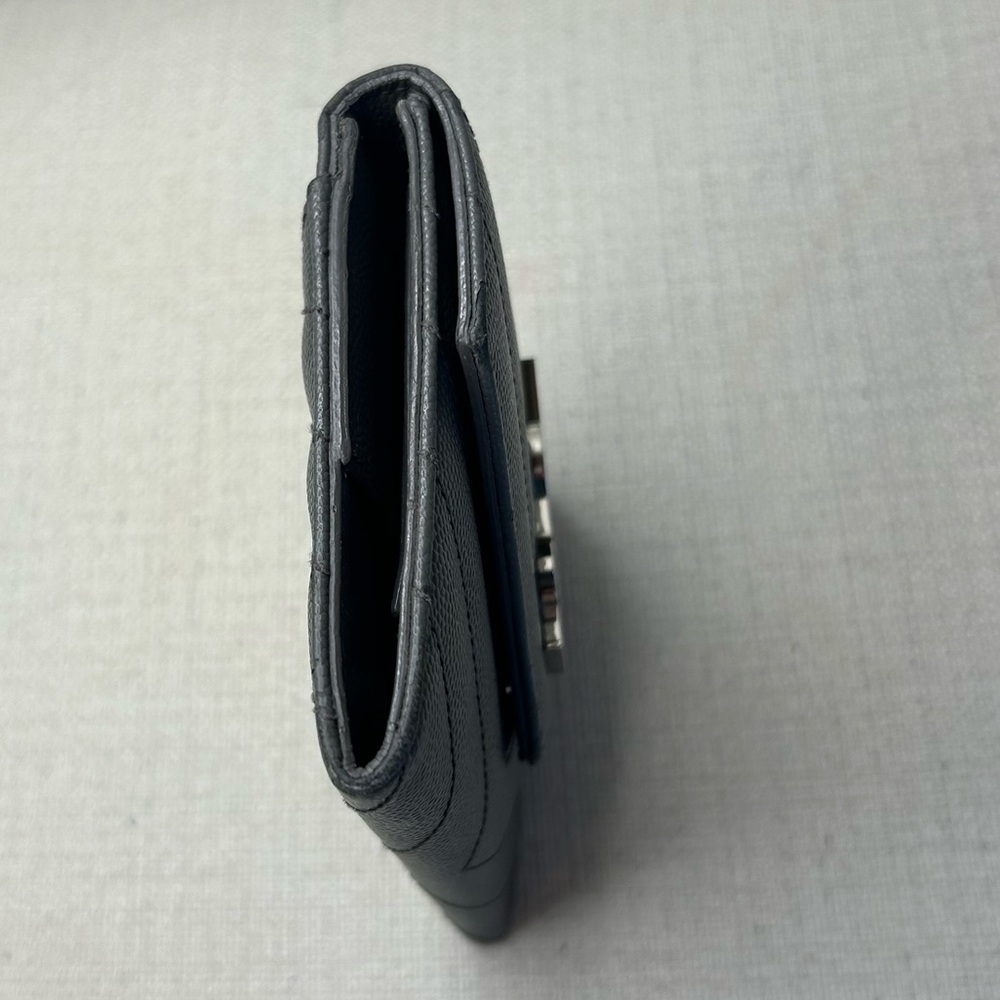 Gray Saint Laurent Compact Wallet - Picture 8 of 11